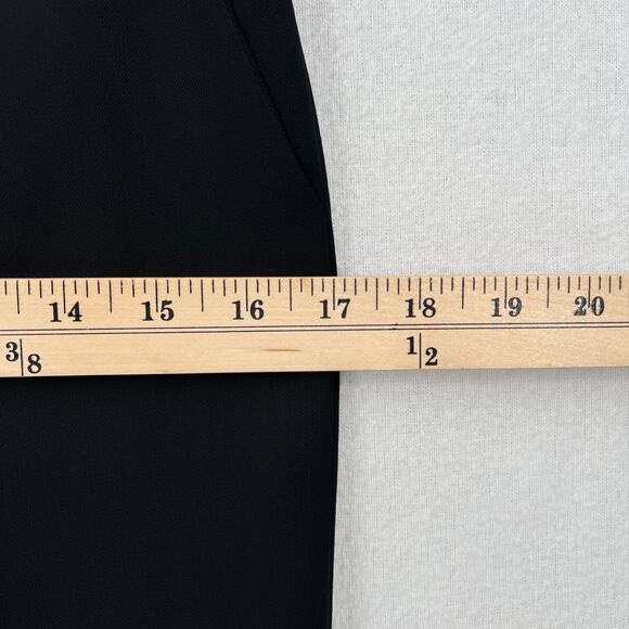 REISS Lee Trouser Pants Womens 4 Black Wool Mid Rise Tailored Slim Ankle Crop - Picture 13 of 15